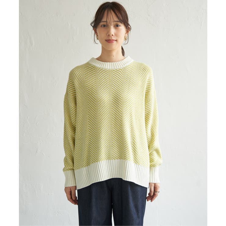 【お得だ値】ヘリンボン柄ニットプルオーバー | ikka  | 詳細画像22 