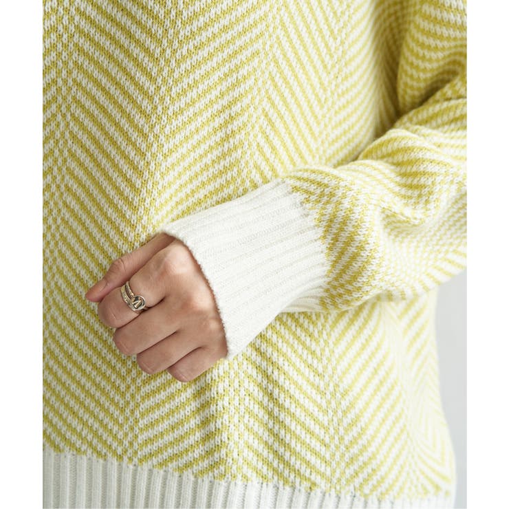 【お得だ値】ヘリンボン柄ニットプルオーバー | ikka  | 詳細画像24 