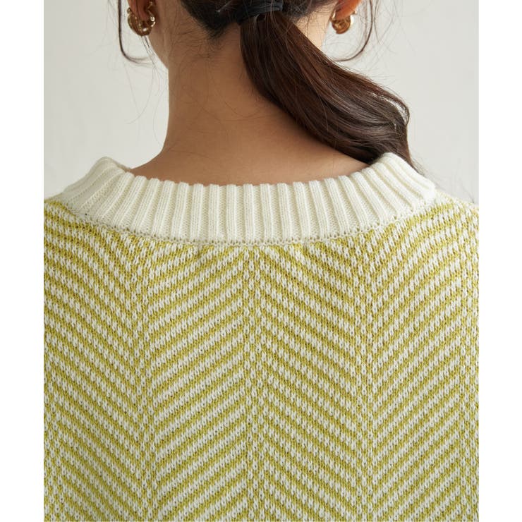 【お得だ値】ヘリンボン柄ニットプルオーバー | ikka  | 詳細画像27 