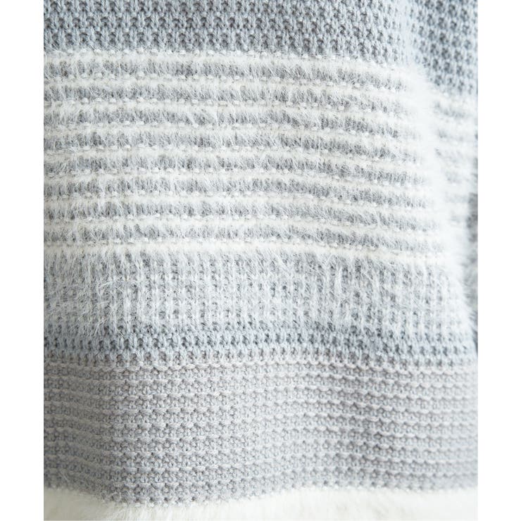 フェザー切り替えボーダーニットプルオーバー | ikka  | 詳細画像32 