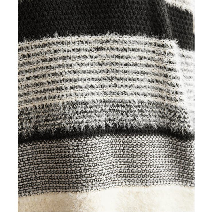 フェザー切り替えボーダーニットプルオーバー | ikka  | 詳細画像34 