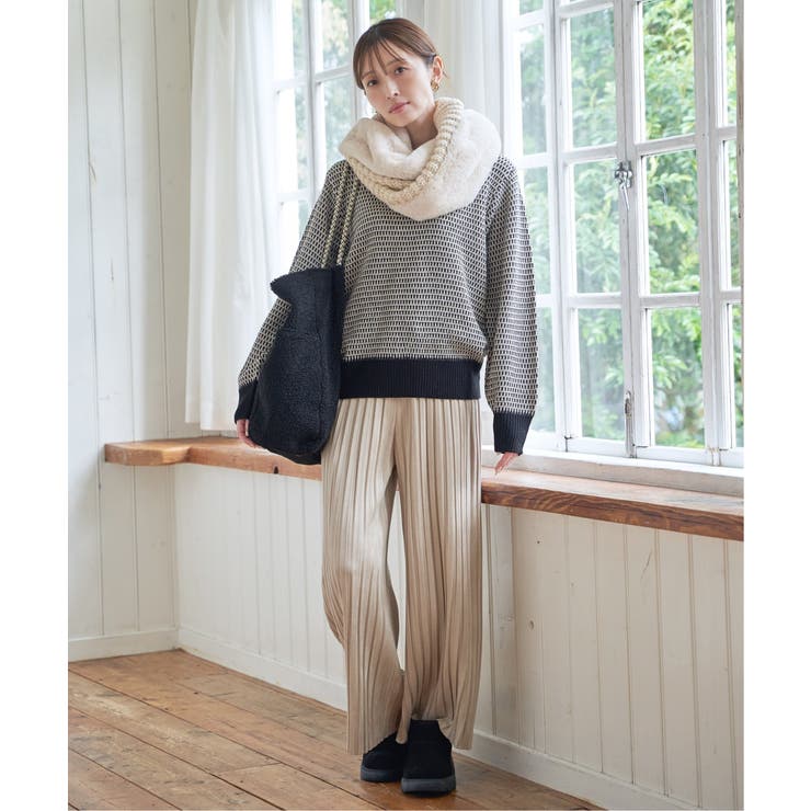 幾何ジャガードニットプルオーバー | ikka  | 詳細画像6 