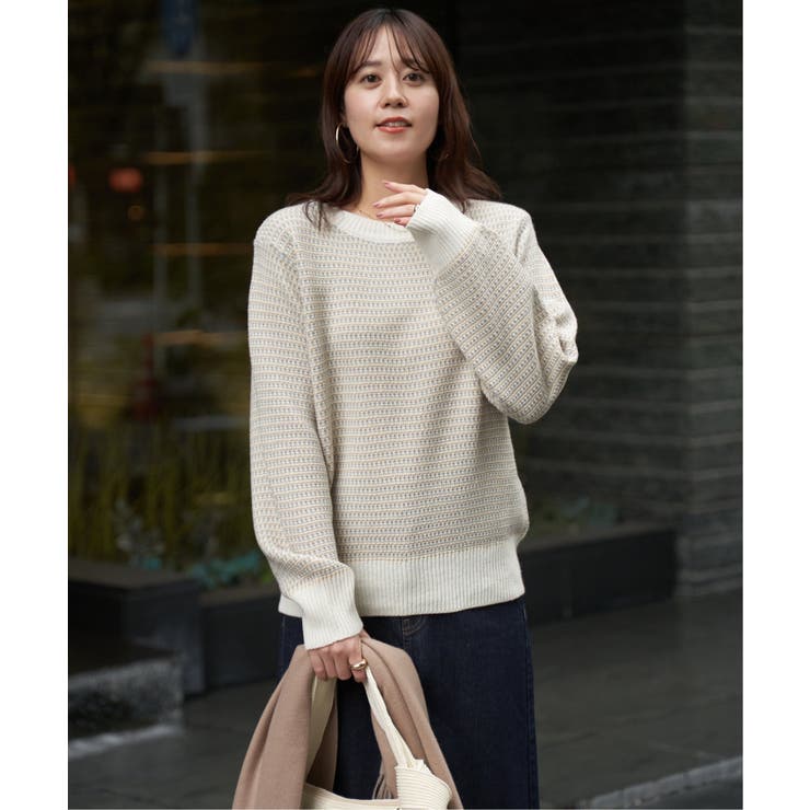 幾何ジャガードニットプルオーバー | ikka  | 詳細画像11 