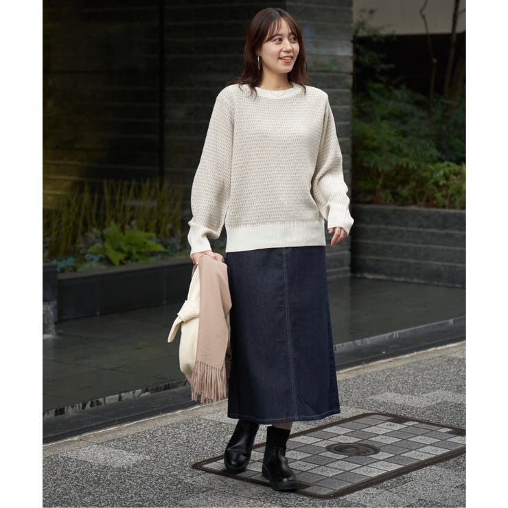 幾何ジャガードニットプルオーバー | ikka  | 詳細画像12 