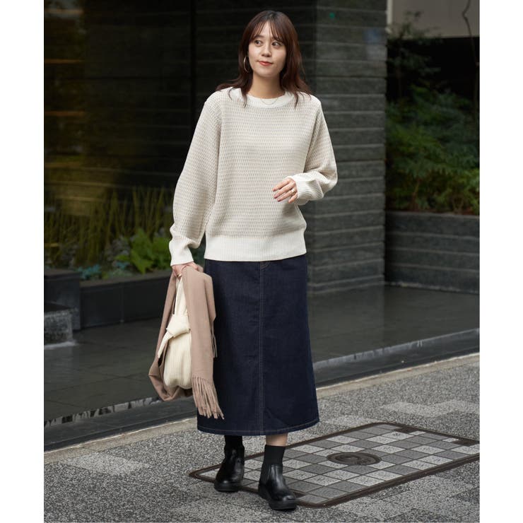 幾何ジャガードニットプルオーバー | ikka  | 詳細画像13 