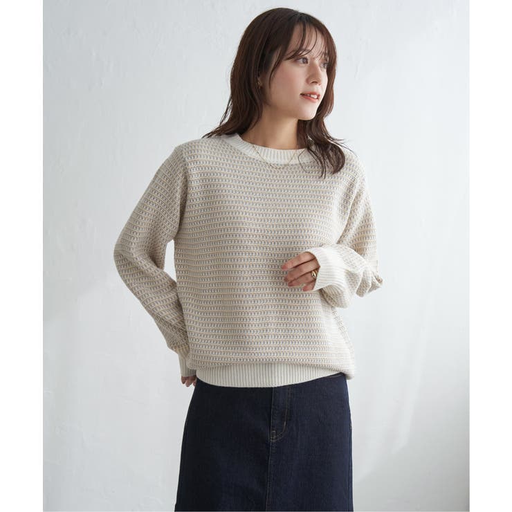 幾何ジャガードニットプルオーバー | ikka  | 詳細画像14 