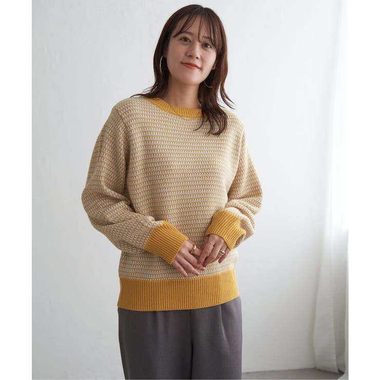 幾何ジャガードニットプルオーバー | ikka  | 詳細画像18 