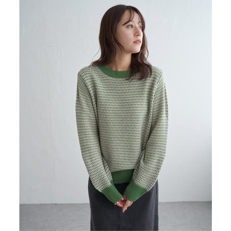 幾何ジャガードニットプルオーバー | ikka  | 詳細画像21 