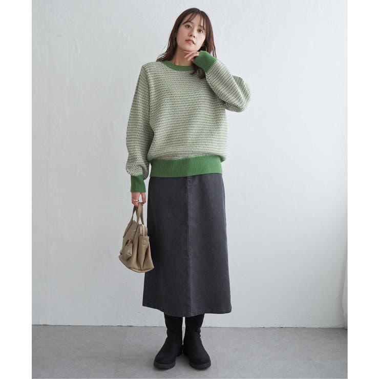 幾何ジャガードニットプルオーバー | ikka  | 詳細画像22 