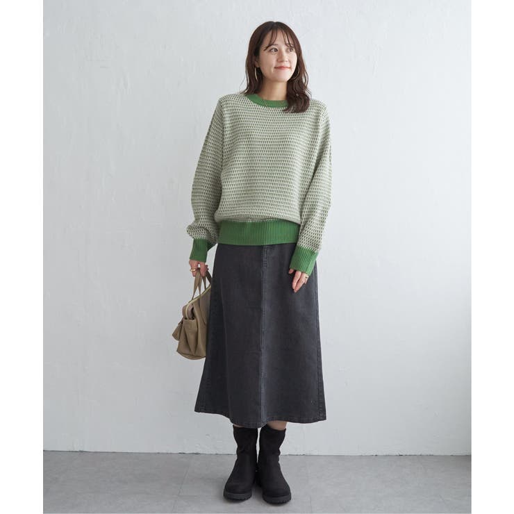 幾何ジャガードニットプルオーバー | ikka  | 詳細画像23 