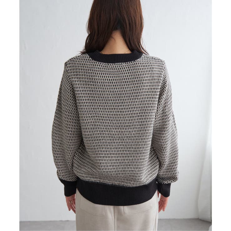 幾何ジャガードニットプルオーバー | ikka  | 詳細画像25 