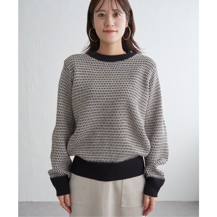 幾何ジャガードニットプルオーバー | ikka  | 詳細画像26 