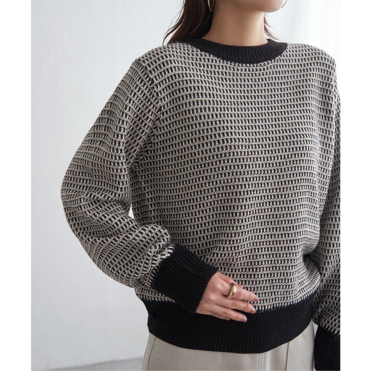 幾何ジャガードニットプルオーバー | ikka  | 詳細画像27 