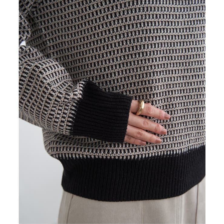 幾何ジャガードニットプルオーバー | ikka  | 詳細画像28 