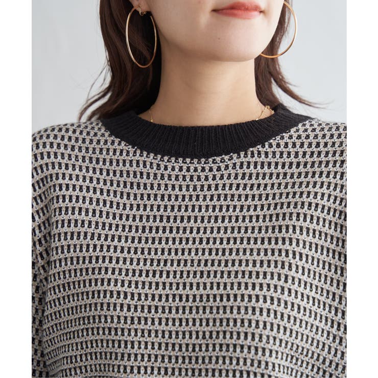 幾何ジャガードニットプルオーバー | ikka  | 詳細画像29 