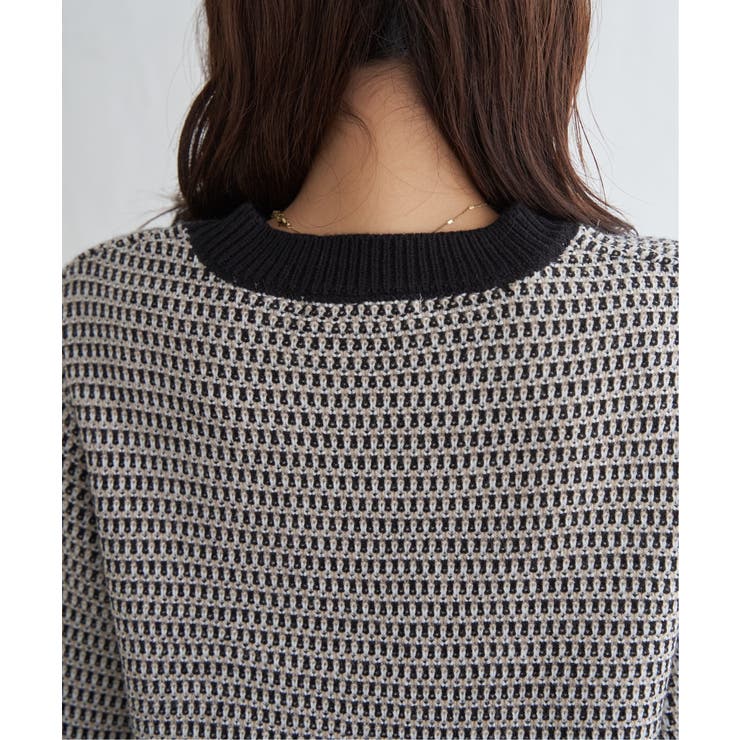 幾何ジャガードニットプルオーバー | ikka  | 詳細画像30 