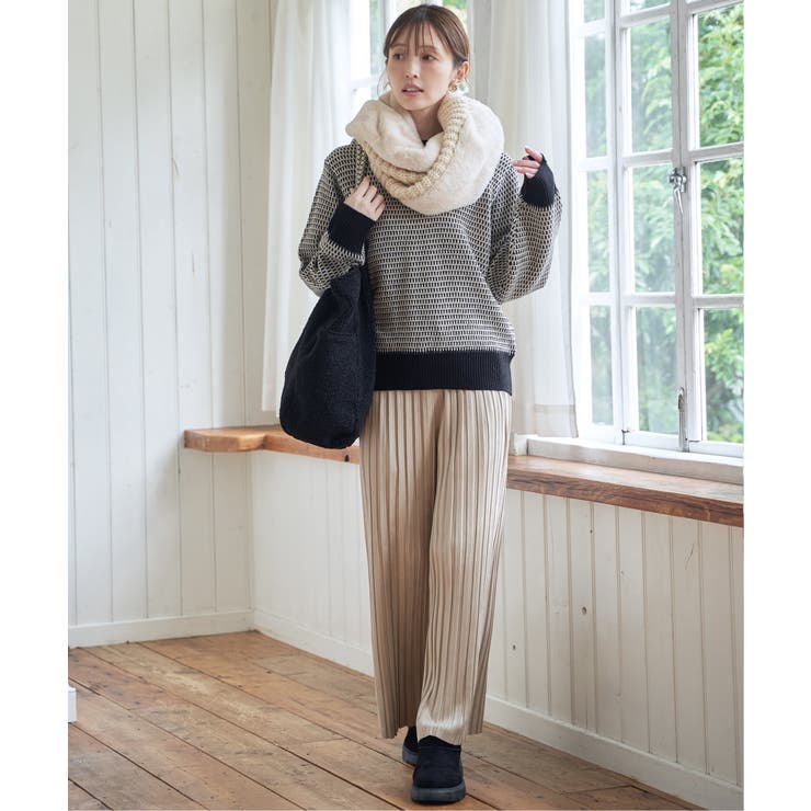 幾何ジャガードニットプルオーバー | ikka  | 詳細画像5 