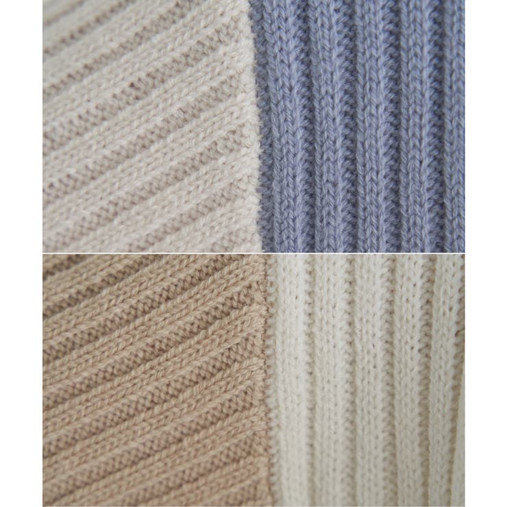 袖配色ワイドリブニットプルオーバー | ikka  | 詳細画像39 