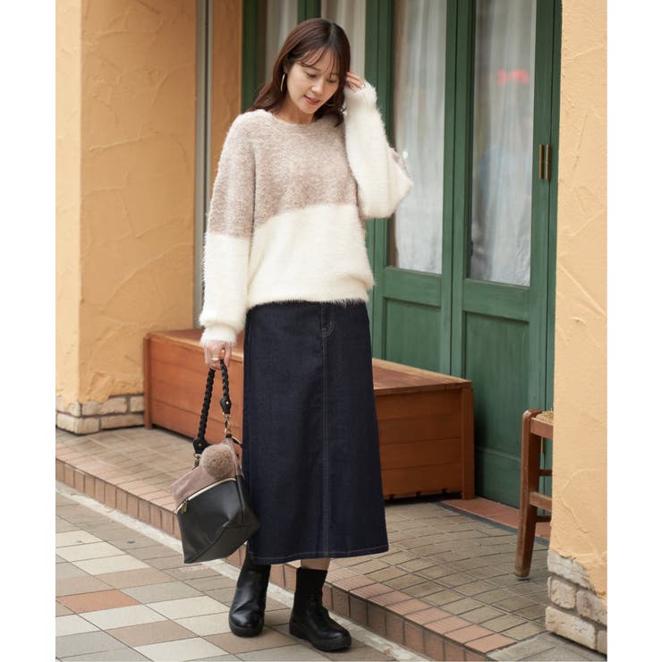 【雑誌InRed1月号掲載】ブークレーフェザー切り替えニットプルオーバー | ikka  | 詳細画像12 