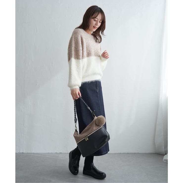 【雑誌InRed1月号掲載】ブークレーフェザー切り替えニットプルオーバー | ikka  | 詳細画像16 