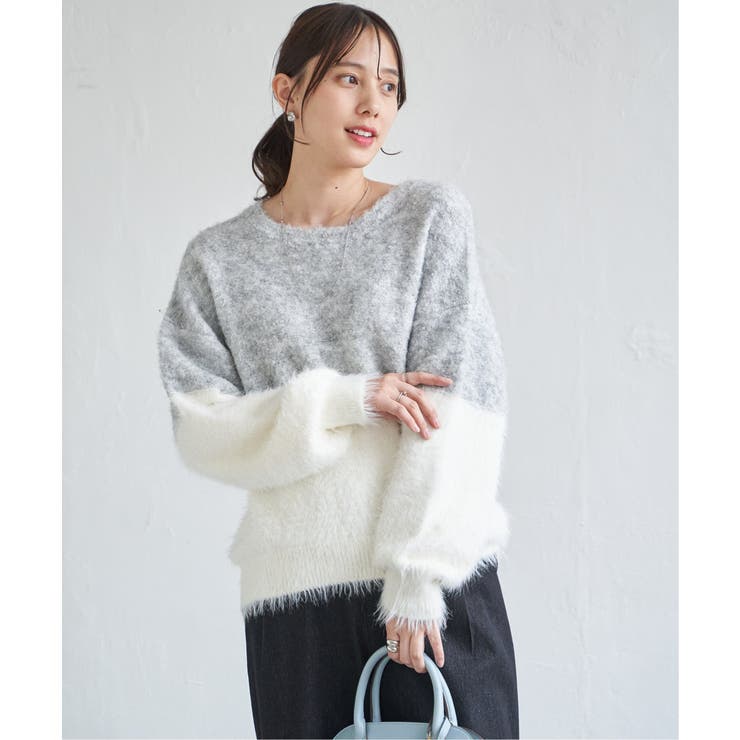 【雑誌InRed1月号掲載】ブークレーフェザー切り替えニットプルオーバー | ikka  | 詳細画像17 