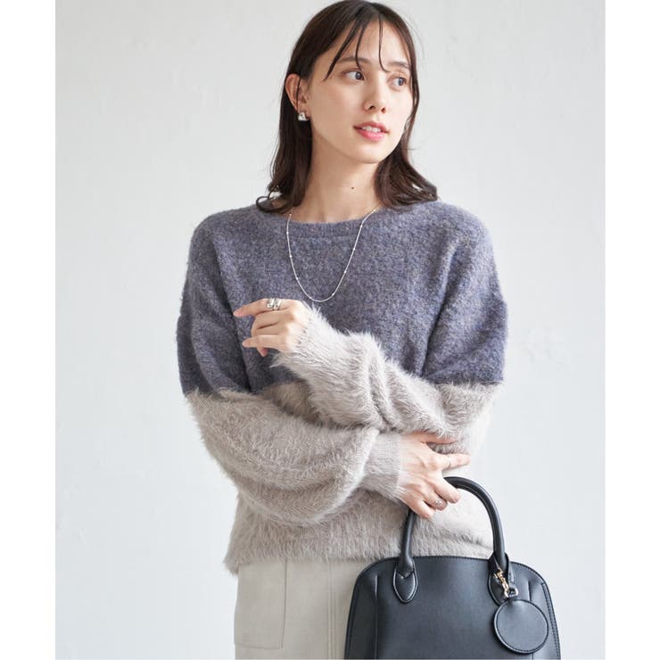 【雑誌InRed1月号掲載】ブークレーフェザー切り替えニットプルオーバー | ikka  | 詳細画像22 