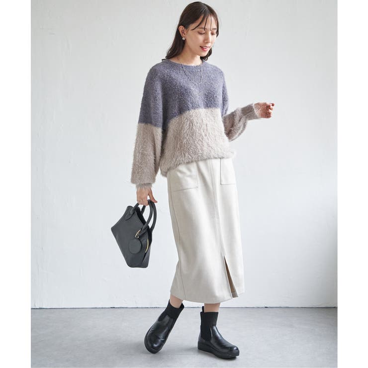 【雑誌InRed1月号掲載】ブークレーフェザー切り替えニットプルオーバー | ikka  | 詳細画像23 