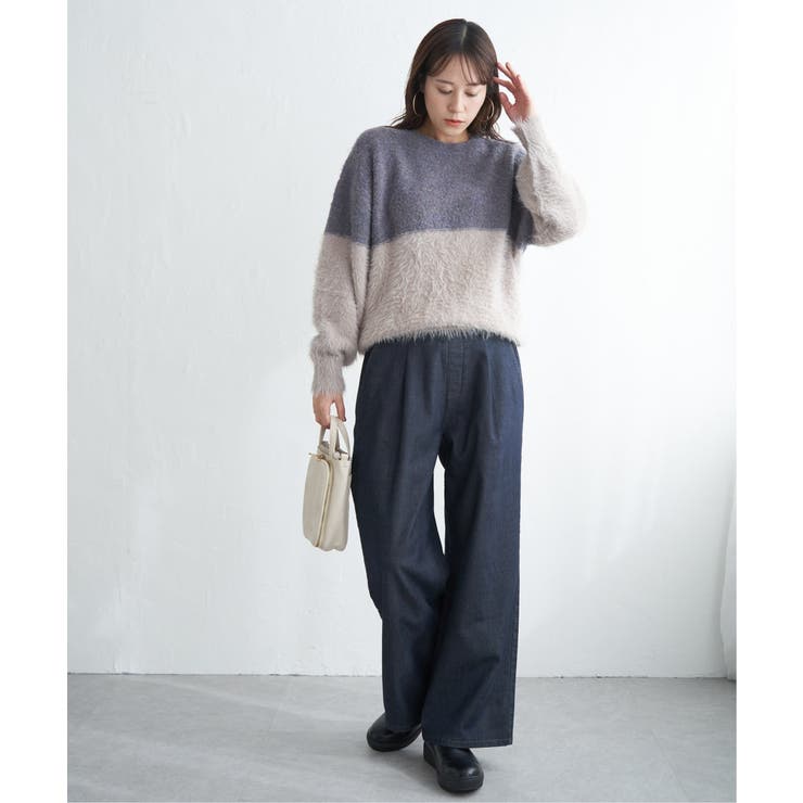 【雑誌InRed1月号掲載】ブークレーフェザー切り替えニットプルオーバー | ikka  | 詳細画像26 