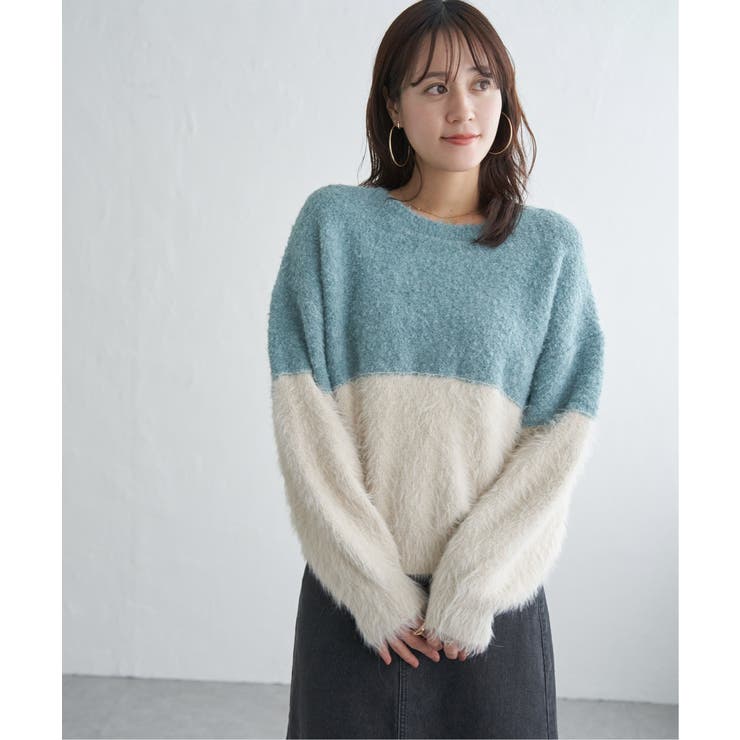 【雑誌InRed1月号掲載】ブークレーフェザー切り替えニットプルオーバー | ikka  | 詳細画像30 