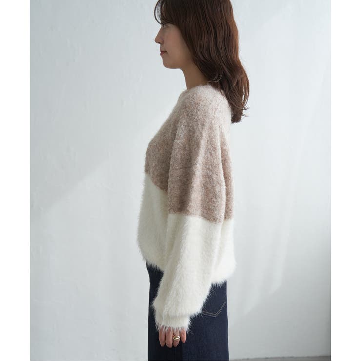 【雑誌InRed1月号掲載】ブークレーフェザー切り替えニットプルオーバー | ikka  | 詳細画像32 