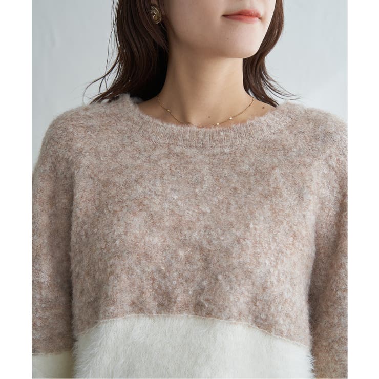 【雑誌InRed1月号掲載】ブークレーフェザー切り替えニットプルオーバー | ikka  | 詳細画像35 