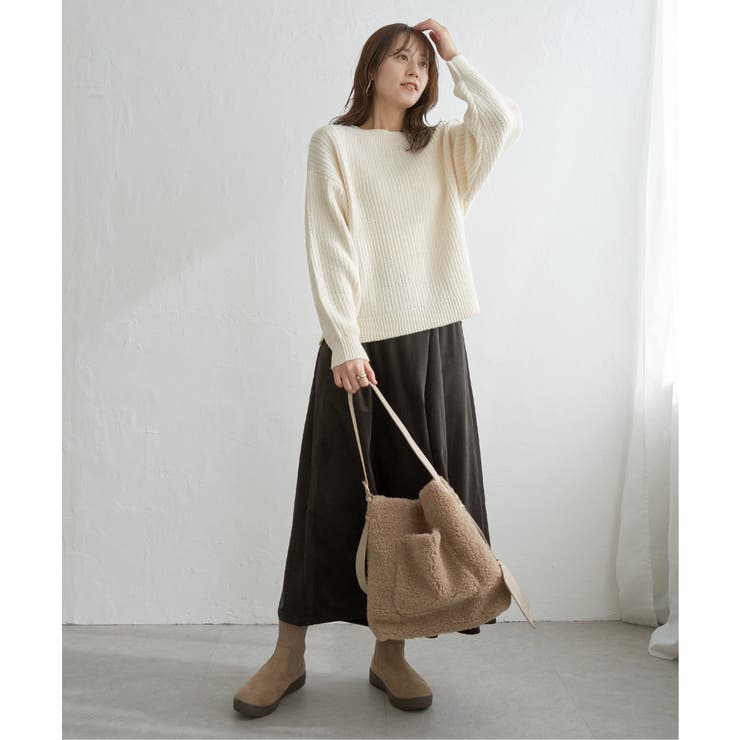 肩ボタン変形リブニットプルオーバー | ikka  | 詳細画像10 