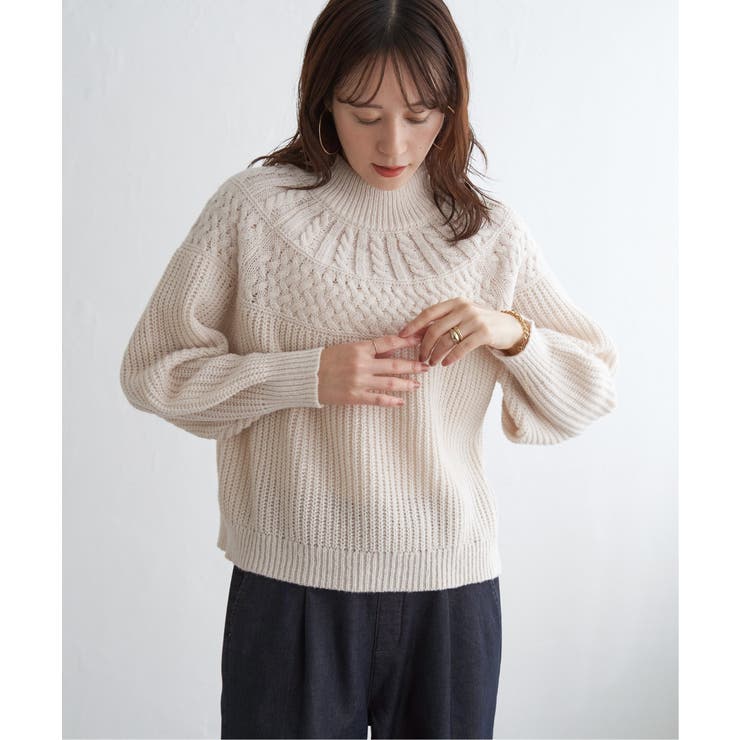 求心編みニットプルオーバー | ikka  | 詳細画像7 