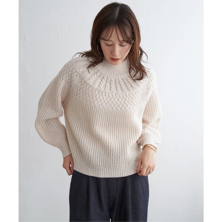 求心編みニットプルオーバー | ikka  | 詳細画像8 