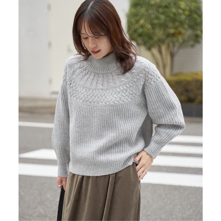 求心編みニットプルオーバー | ikka  | 詳細画像10 