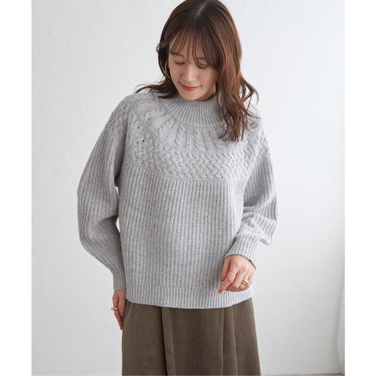 求心編みニットプルオーバー | ikka  | 詳細画像14 