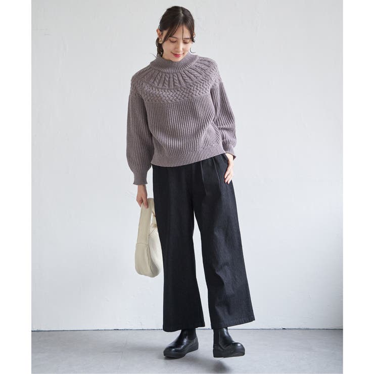 求心編みニットプルオーバー | ikka  | 詳細画像24 