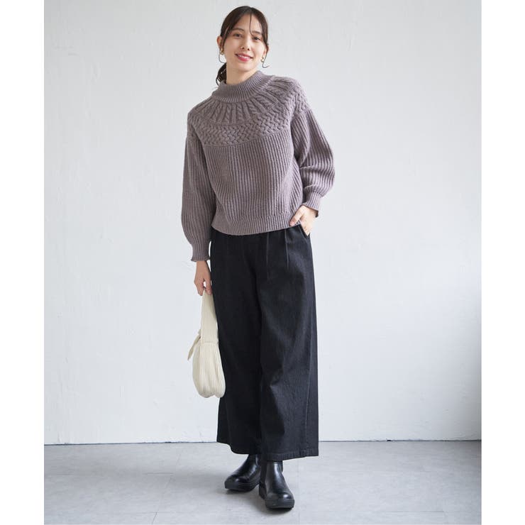 求心編みニットプルオーバー | ikka  | 詳細画像25 