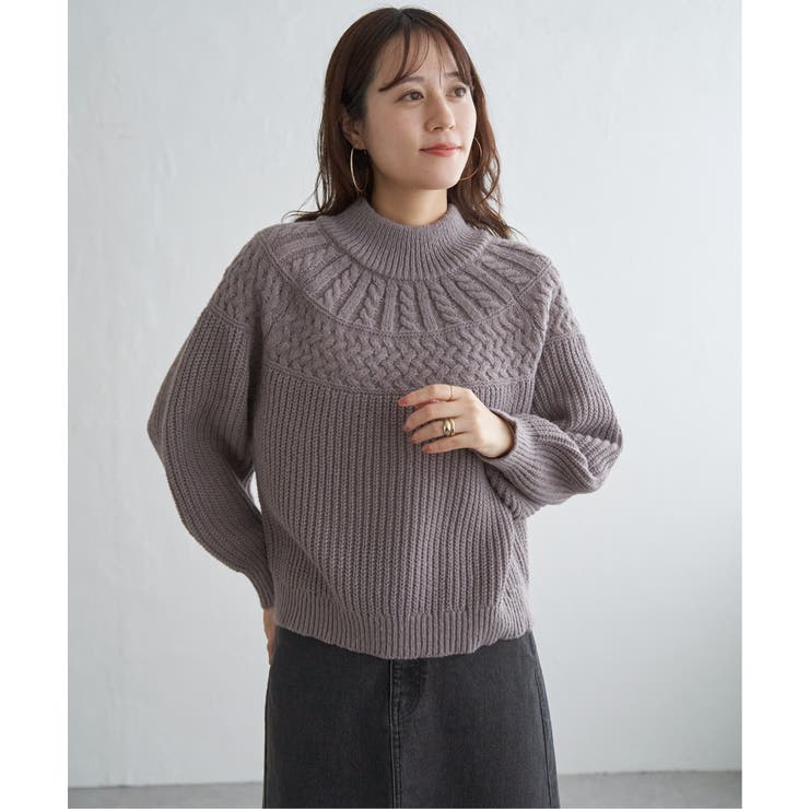 求心編みニットプルオーバー | ikka  | 詳細画像27 