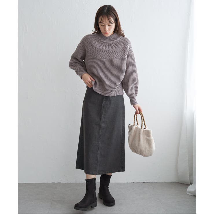 求心編みニットプルオーバー | ikka  | 詳細画像28 