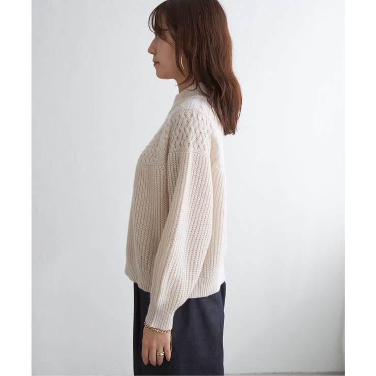 求心編みニットプルオーバー | ikka  | 詳細画像29 