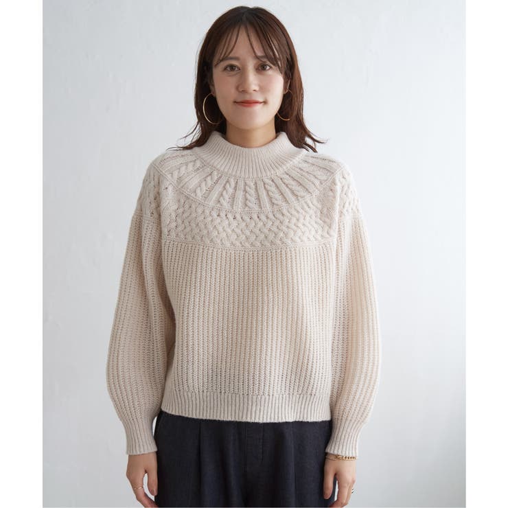 求心編みニットプルオーバー | ikka  | 詳細画像31 