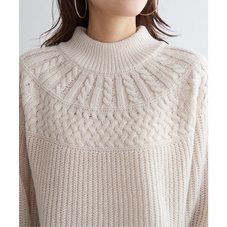 求心編みニットプルオーバー | ikka  | 詳細画像32 