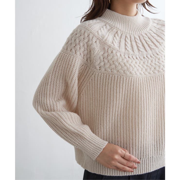 求心編みニットプルオーバー | ikka  | 詳細画像34 