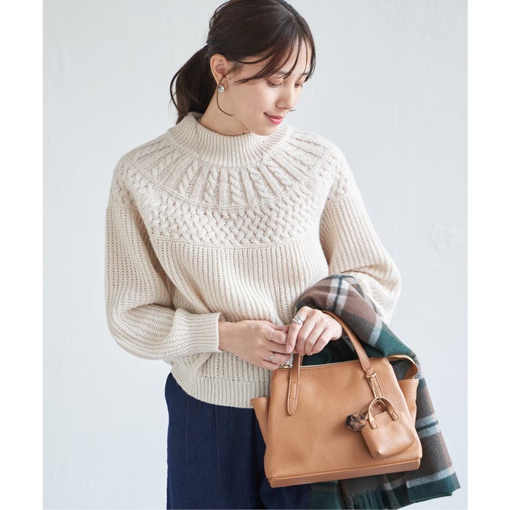 求心編みニットプルオーバー | ikka  | 詳細画像2 