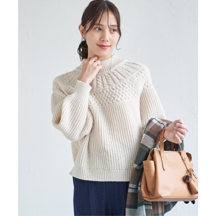 求心編みニットプルオーバー | ikka  | 詳細画像3 