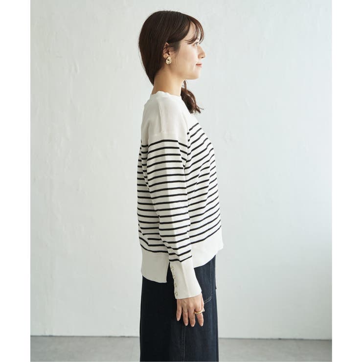 【UVケア／毛玉防止】コットンMIXニットプルオーバー | ikka  | 詳細画像17 