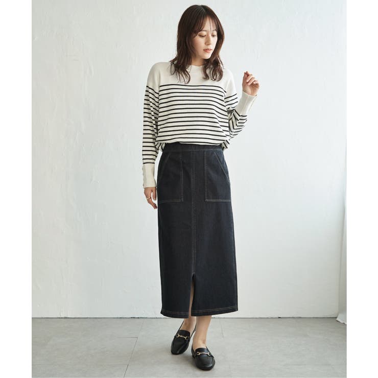 【UVケア／毛玉防止】コットンMIXニットプルオーバー | ikka  | 詳細画像4 