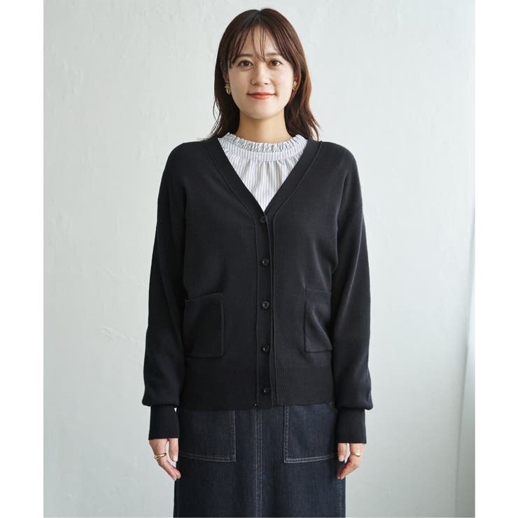 【UVケア／毛玉防止】コットンMIXニットカーディガン | ikka  | 詳細画像23 