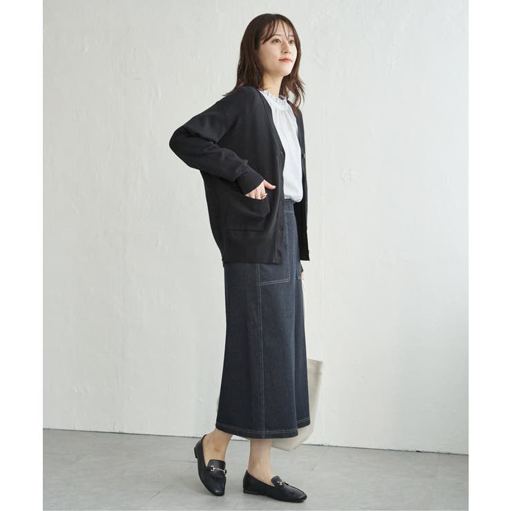 【UVケア／毛玉防止】コットンMIXニットカーディガン | ikka  | 詳細画像3 